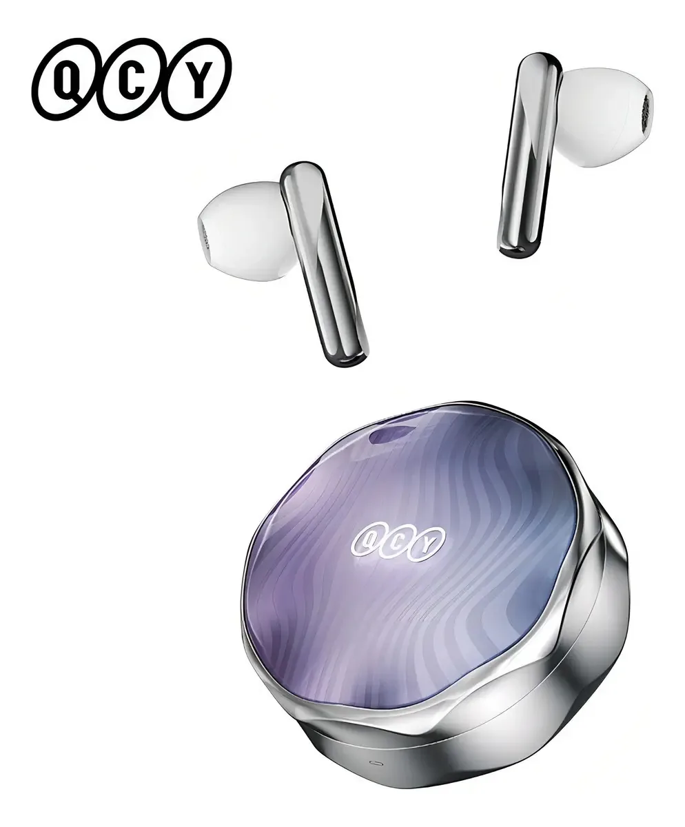 Qcy T21 Fones Ouvido Bluetooth 5.3 Um Toque Para Fotografar Cor Prateado