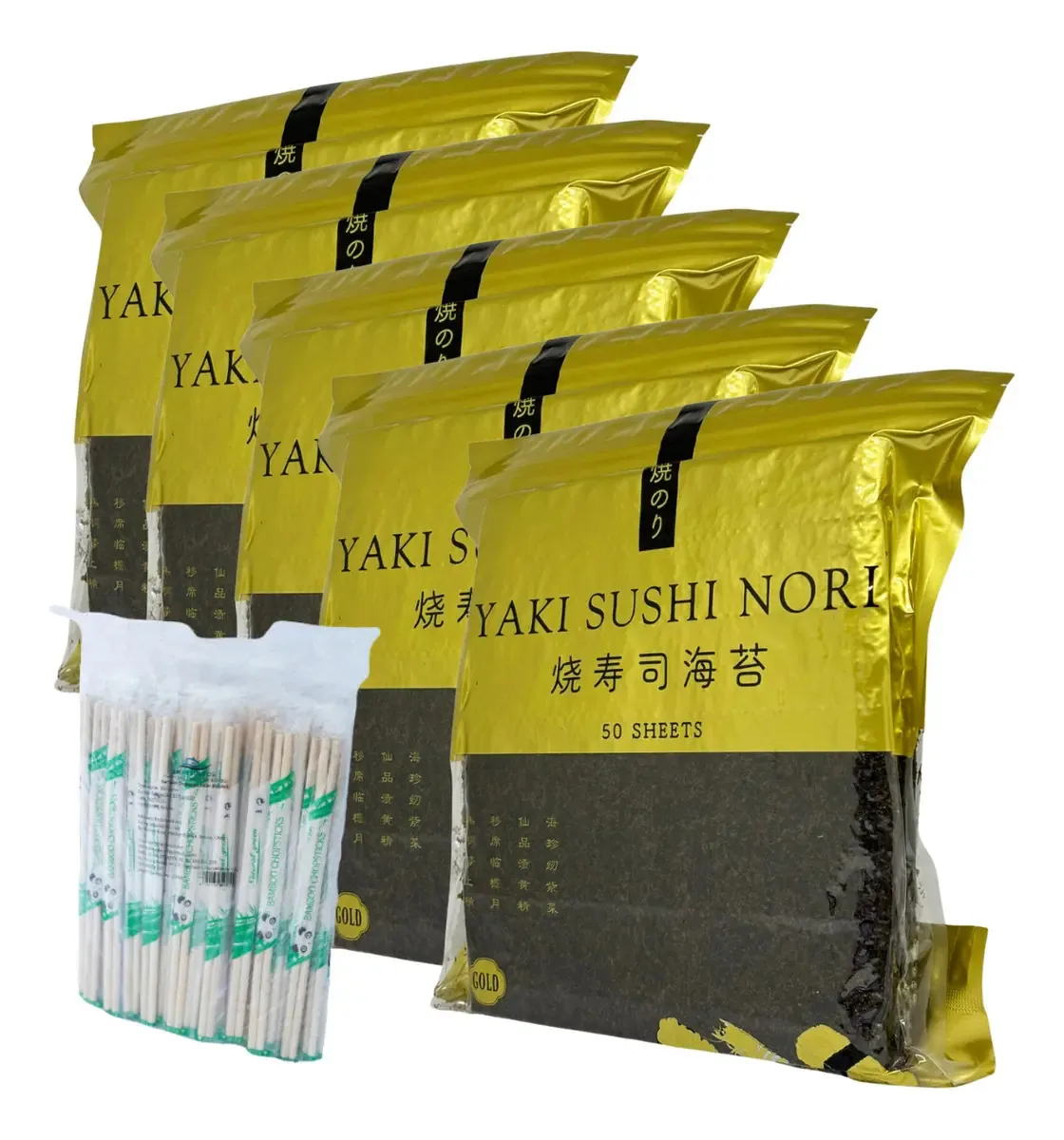 Alga Marinha Yaki Sushi Nori 1 Un 50fl Pct 140g Cx 80un