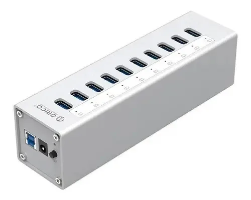 Hub Régua Usb Orico Aluminum 10 Portas 3.0