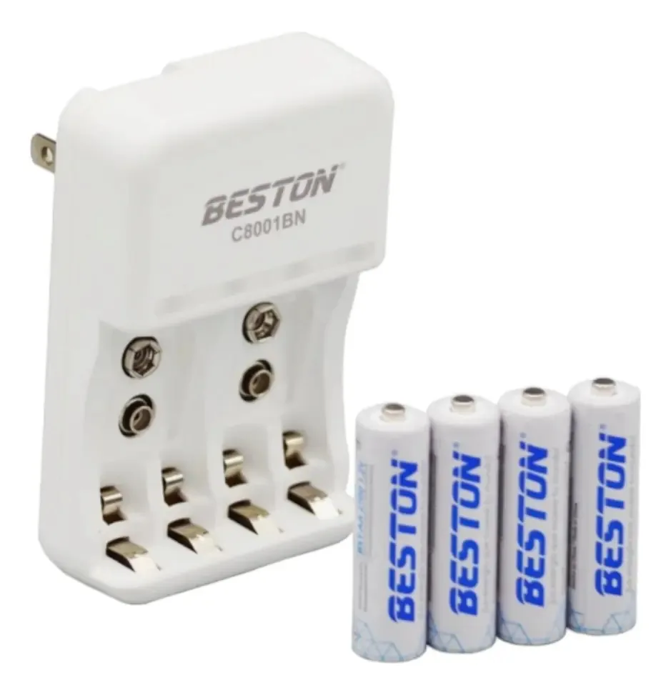 Carregador Beston para baterias Aaa Aaa e 9v