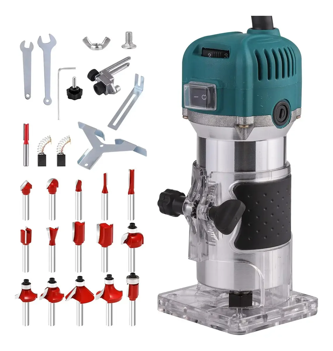 Roteador de madeira compacto Akypach, ferramenta de roteamento