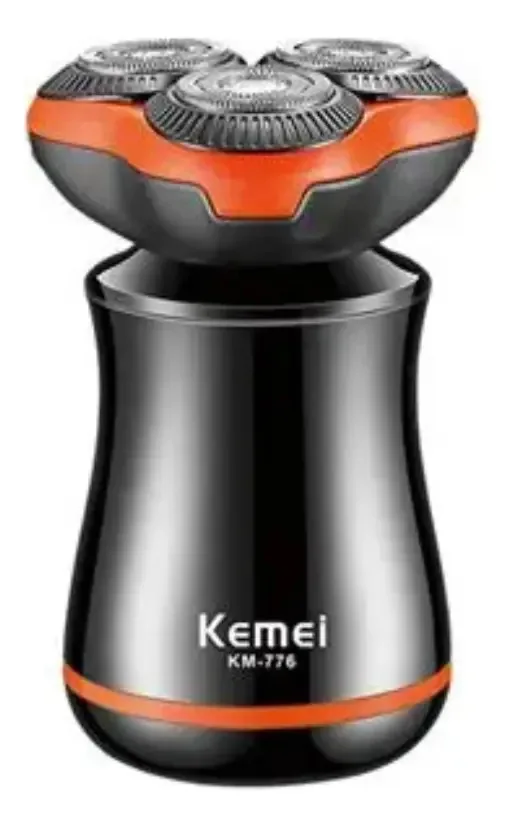 Barbeador profissional Kemei Km 776, barbeador e barbeador, laranja