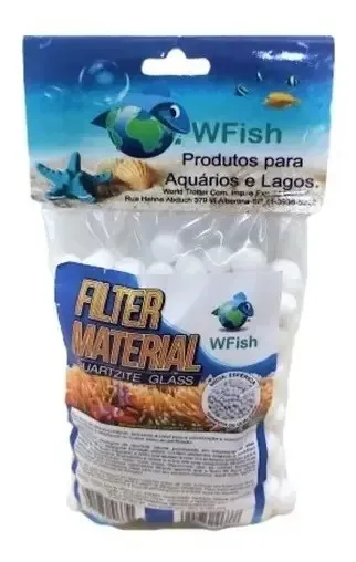 Filtro Biológico Cerâmica Esférica Wfish 125g Para Aquários