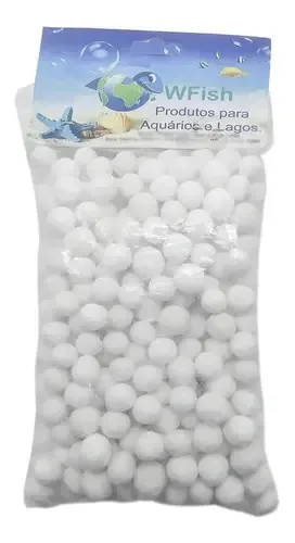 Mídia Biológica Cerâmica Esférica 250g Wfish Para Aquários