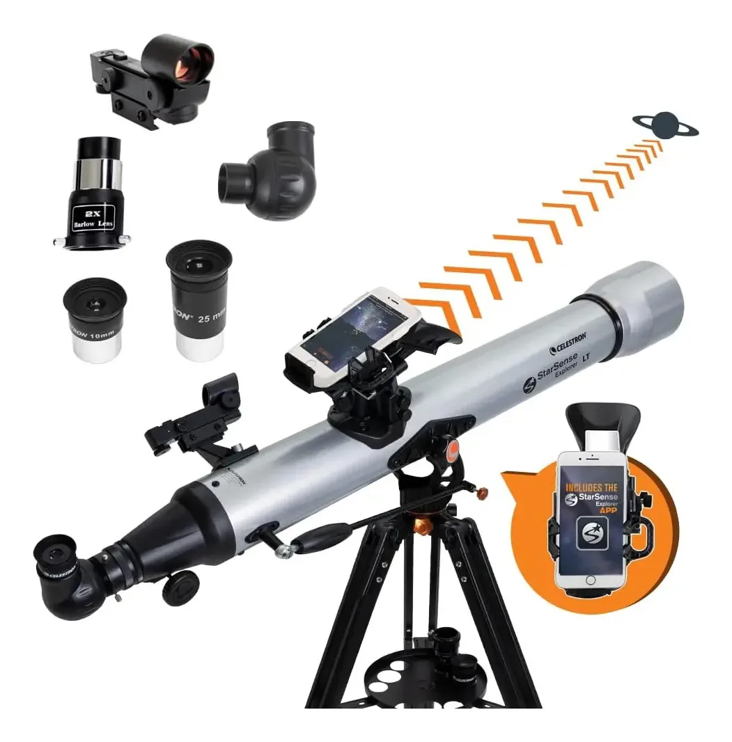 Telescópio Starsense Smart compatível com aplicativo, cor cinza