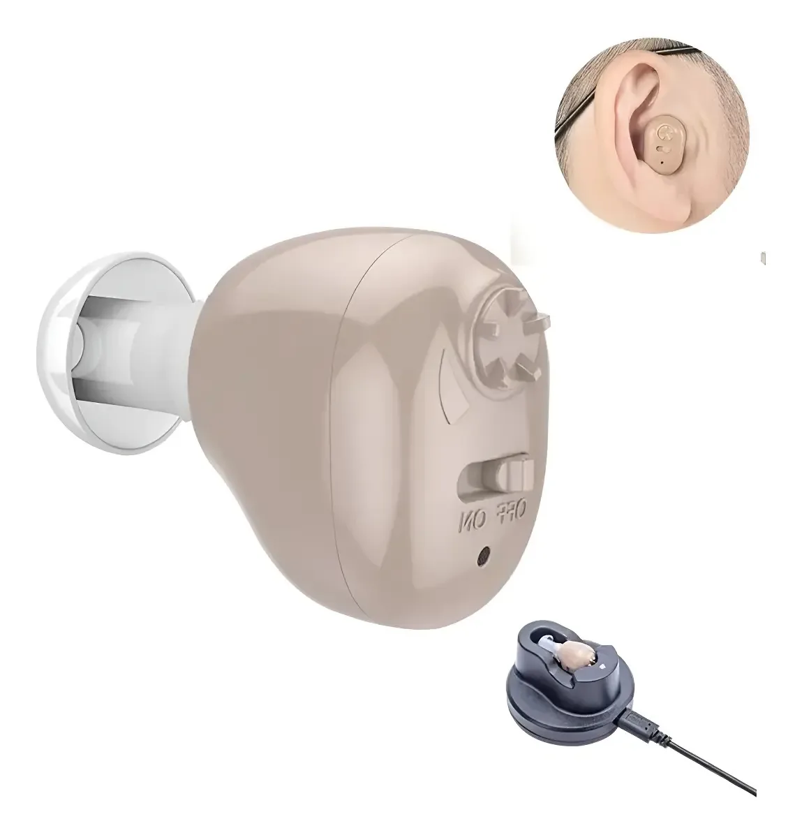 Amplificador de Som Recarregável RelexTech Mini Nude Com Redução de Ruído