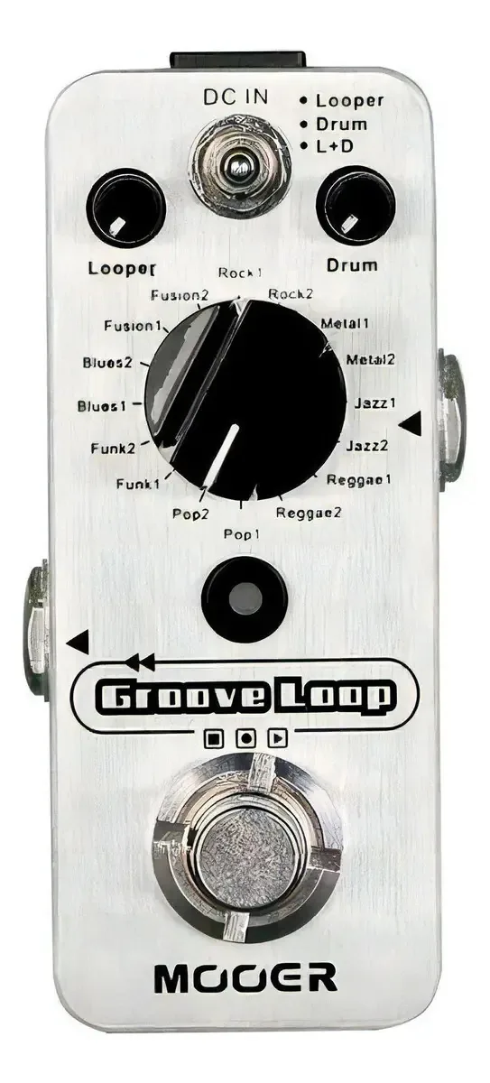 Pedal para Guitarra Mooer Groove Loop com 19 Efeitos