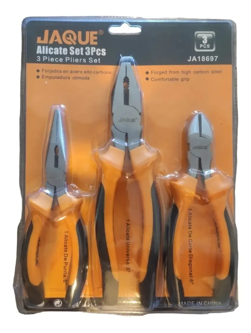 Conjunto de alicates Jaque de 3 peças