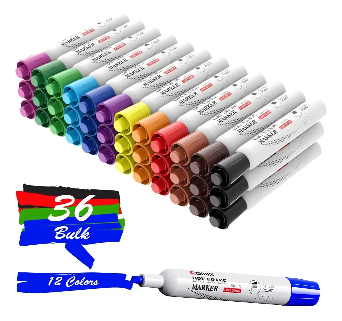 Marcadores Comix Dry Erase, marcadores de quadro branco com