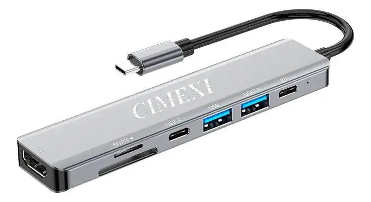 Estação de ancoragem Cimexi Hdmi 4k Usbc Pd 100w 7 em 1 Usb C