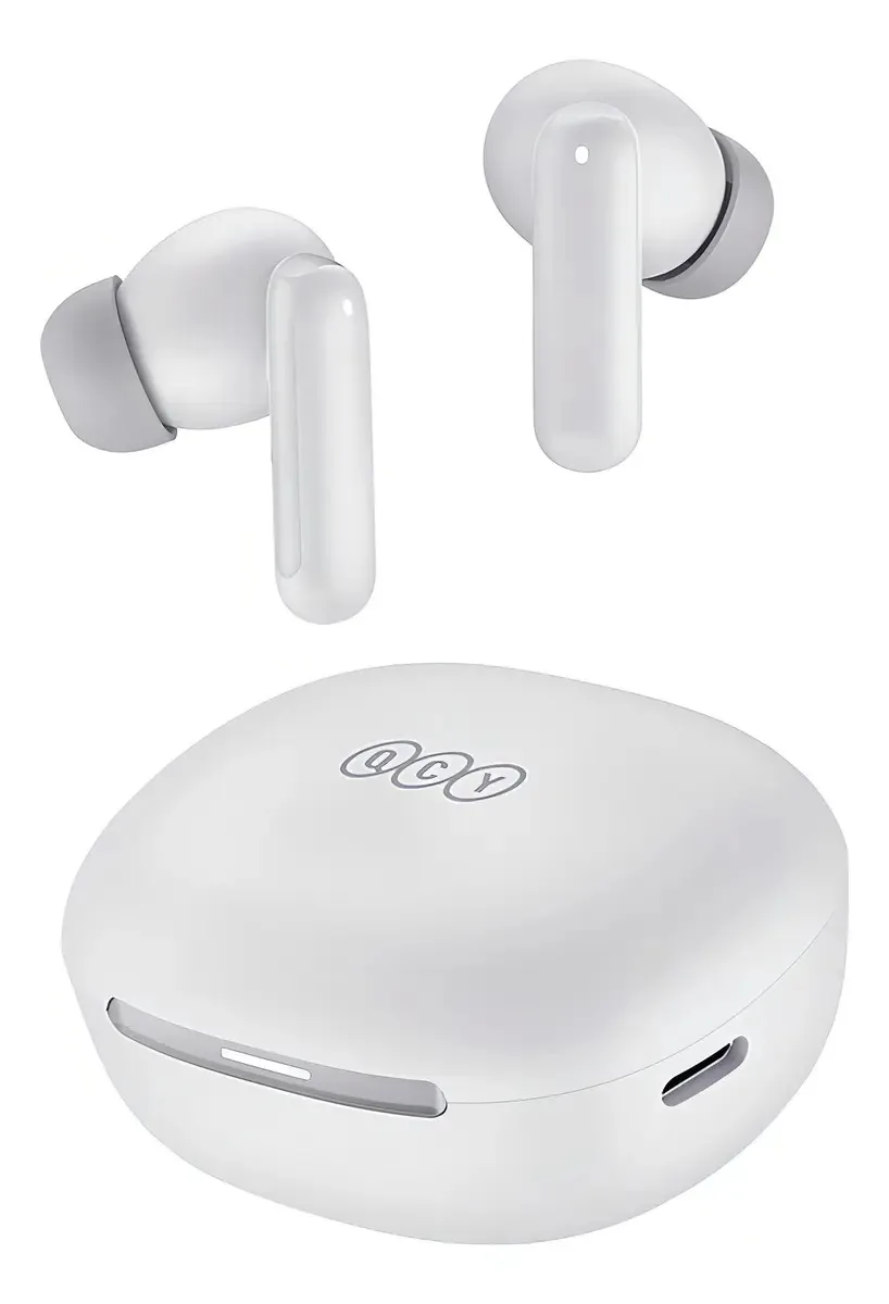 Fone QCY N30 ANC Bluetooth 5.4 Cancelamento De Ruído IPX4 Cor Branco