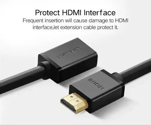 Cabo Hdmi Ugreen Hdmi Macho A Hdmi Hembra 4k 3d 60hz 2m