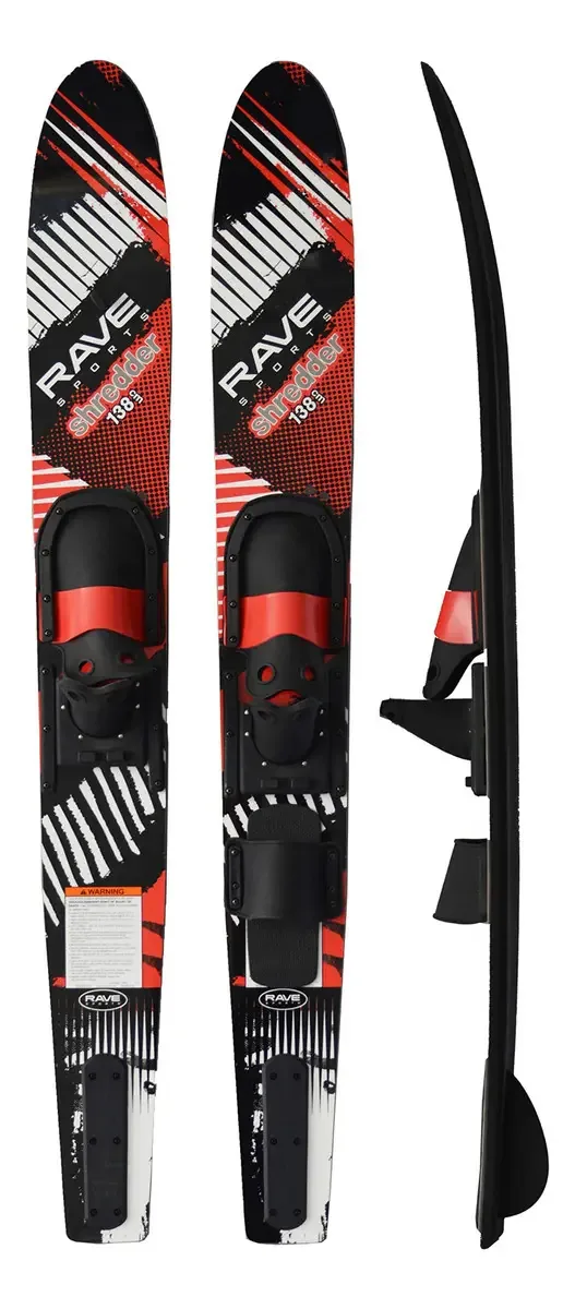 Esquis aquáticos Rave Sports Shredder Trainer Combo, vermelho/preto