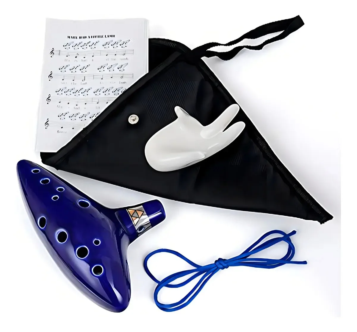 Ocarina Wonenice, 12 furos, alto C (com suporte)