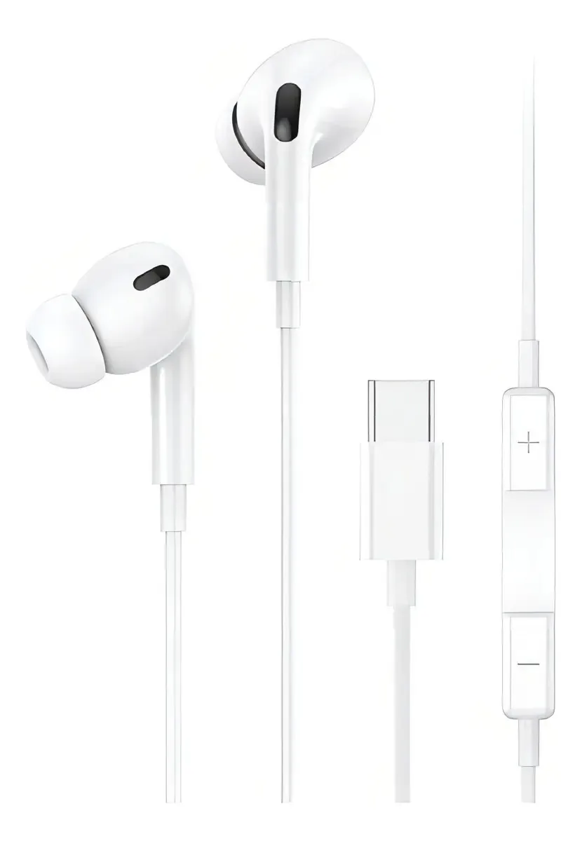 Fones de ouvido usams Ep-41 tipo C viva-voz US-SJ452HS01, cor branca