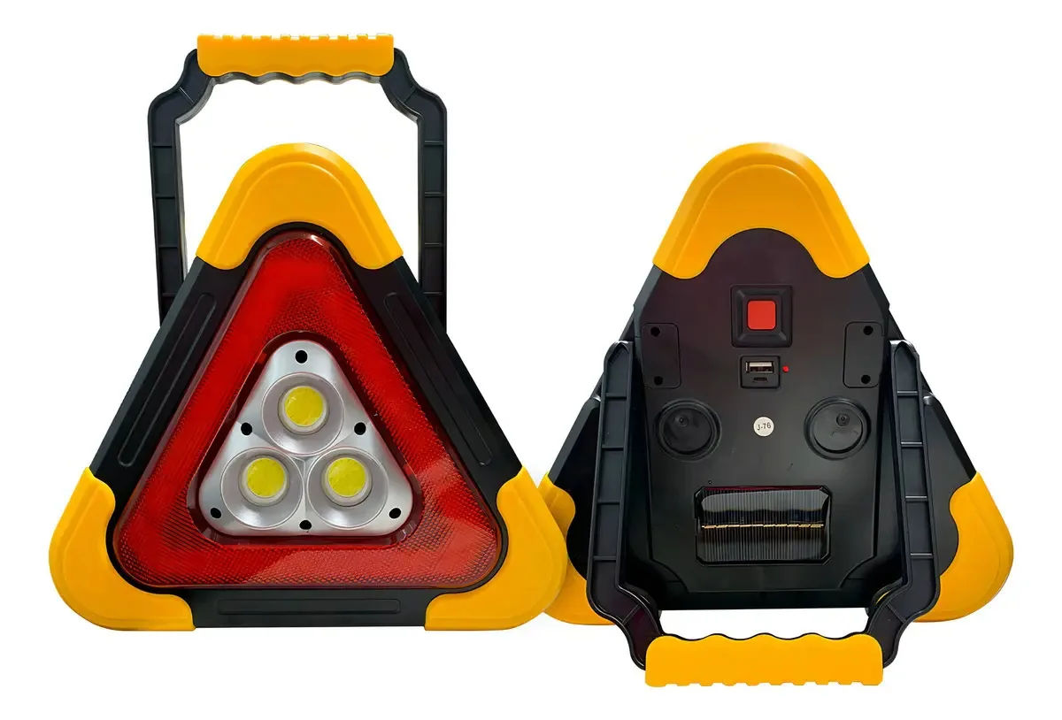 Triangulo Segurança Automotivo Sinalizador Carro Com Led Red