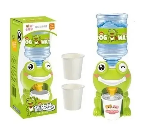 Mini dispensador de água para meninos e meninas sapos