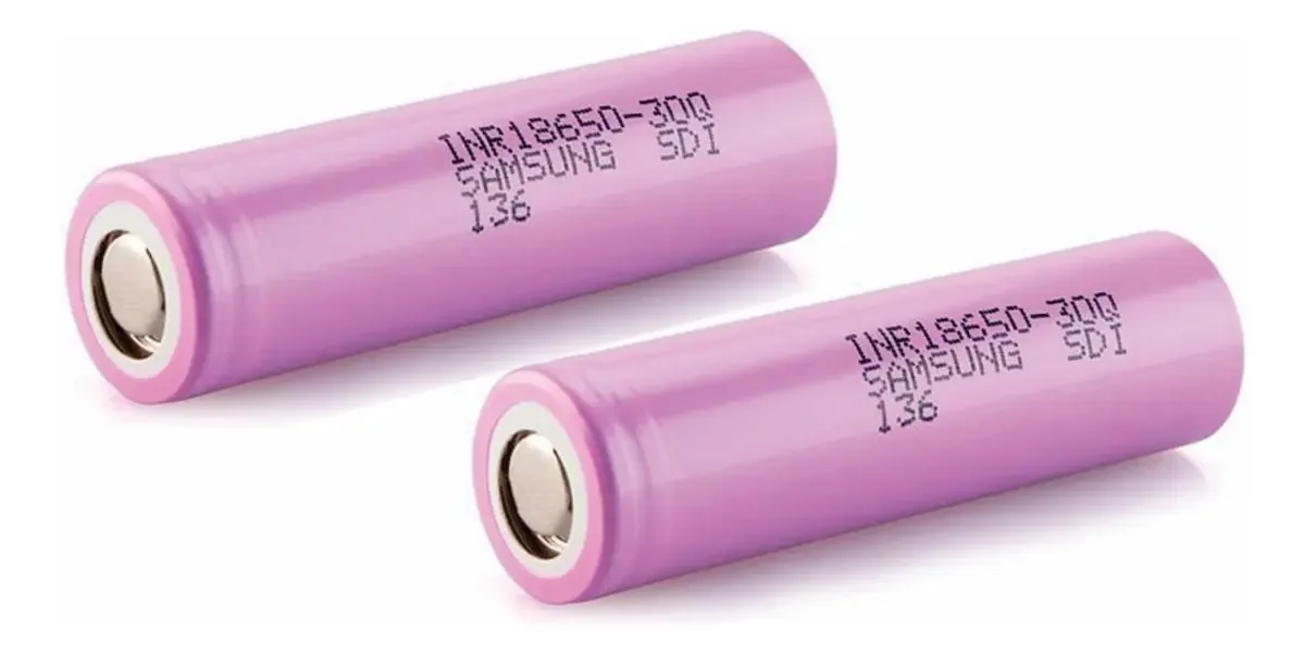 2 baterias Samsung 30w 3000mah 18650 e carregador de refrigerante Efest