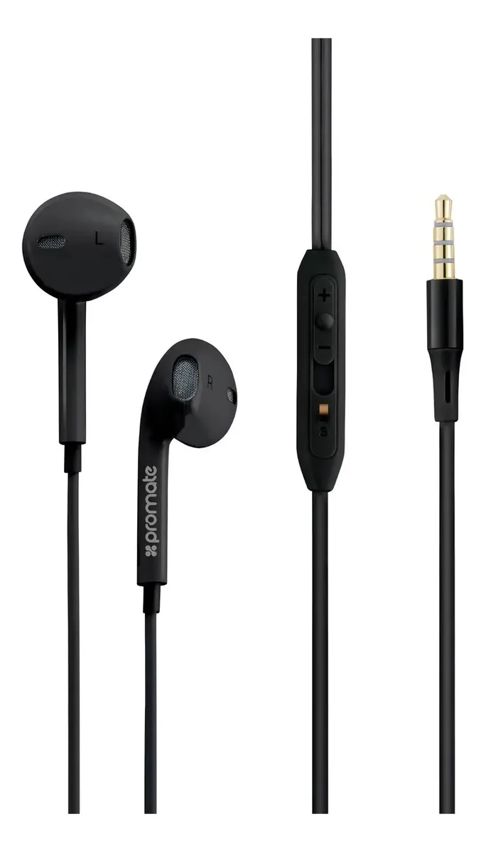 Fones de ouvido viva-voz com controle de microfone Vol Bk Backup Color Black Incolor Light