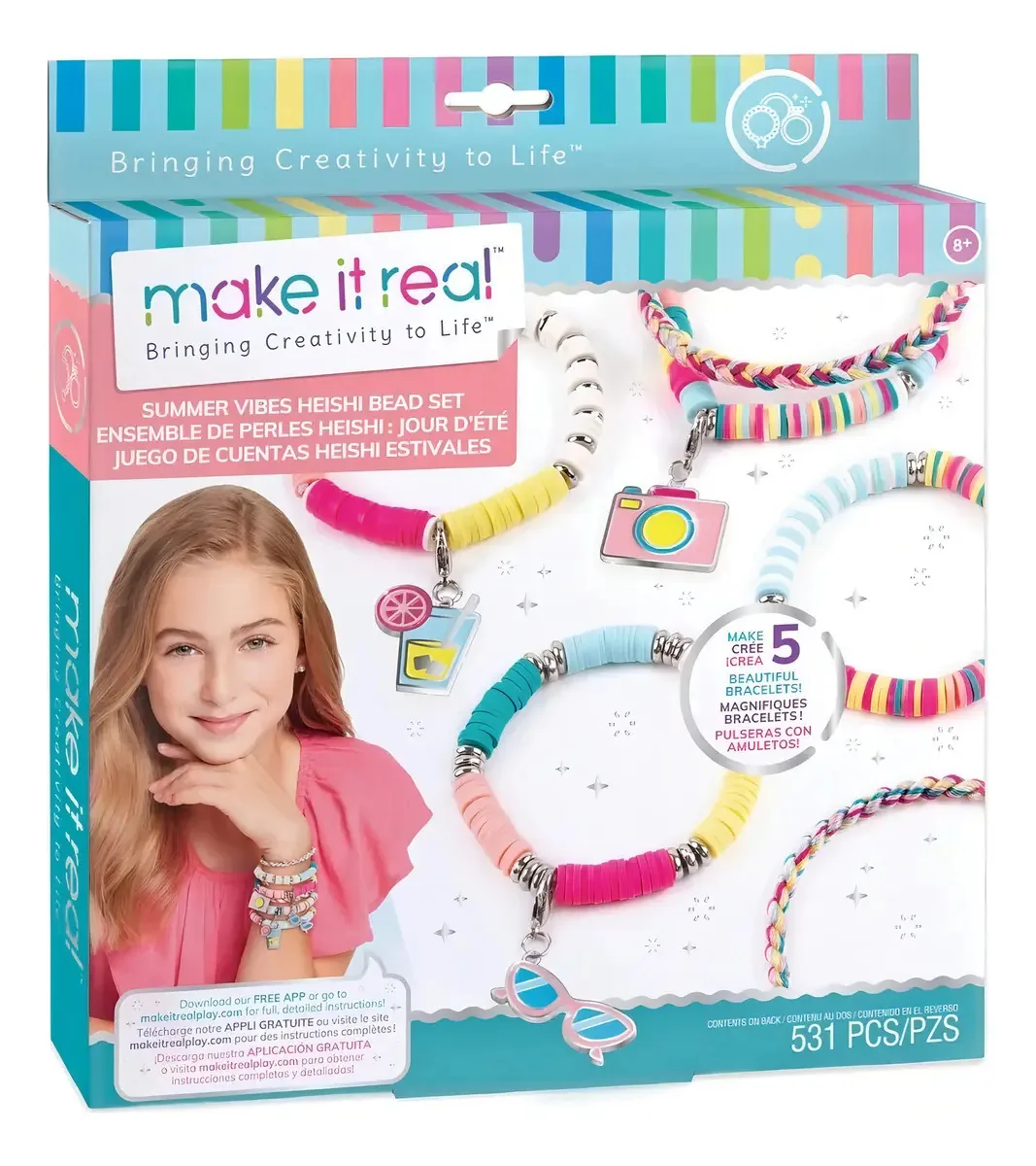 Pulseiras Heishi Bead Make It Real Vibration