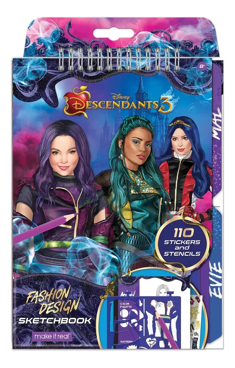 Make It Real Disney Descendants 3 - Caderno De Esboços Com Design De Moda