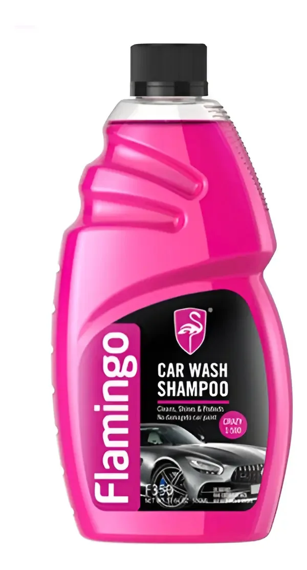 Frasco de 500ml de shampoo para lavagem de carros Flamingo F350