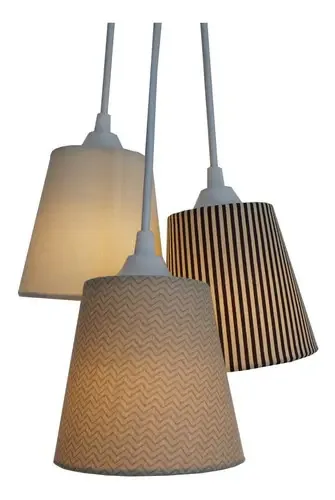 Lustre Pendente Bebê Cacho Bege E Marrom