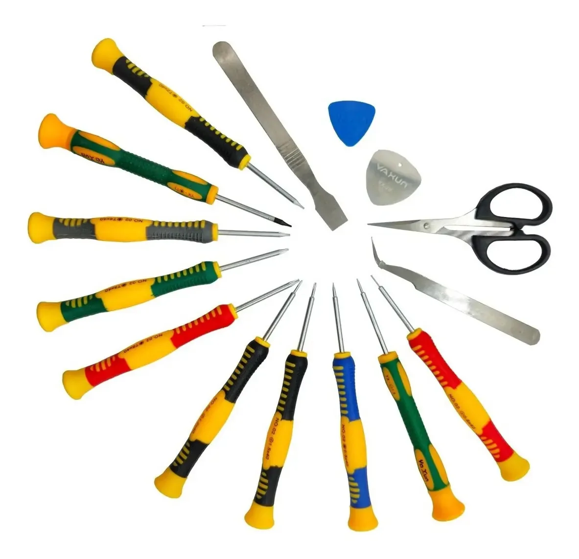 Kit de Ferramentas Yaxun YX-821A 15 Peças para Celular e Notebook