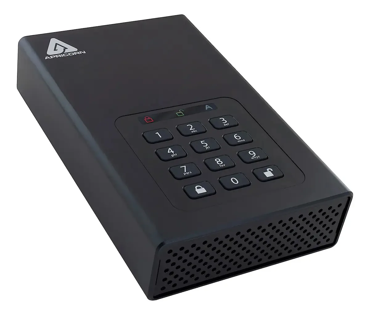 Disco rígido externo preto Apricorn Informatica ADT-3PL256-2000 2TB