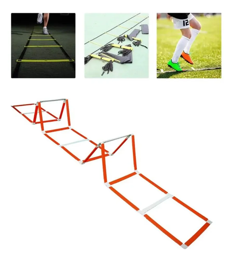 Escada de Agilidade Escada Multifuncional Treinamento Ágil, Escada de Agilidade Fixa, Equipamento de Treinamento de Futebol Ajustável, Treinamento de Passos de Basquete Aqui, Adequado para Diversos...