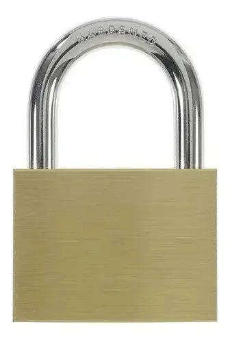 Cadeado de ferro bronzeado Davidson 32 mm e 3 chaves, cor dourada