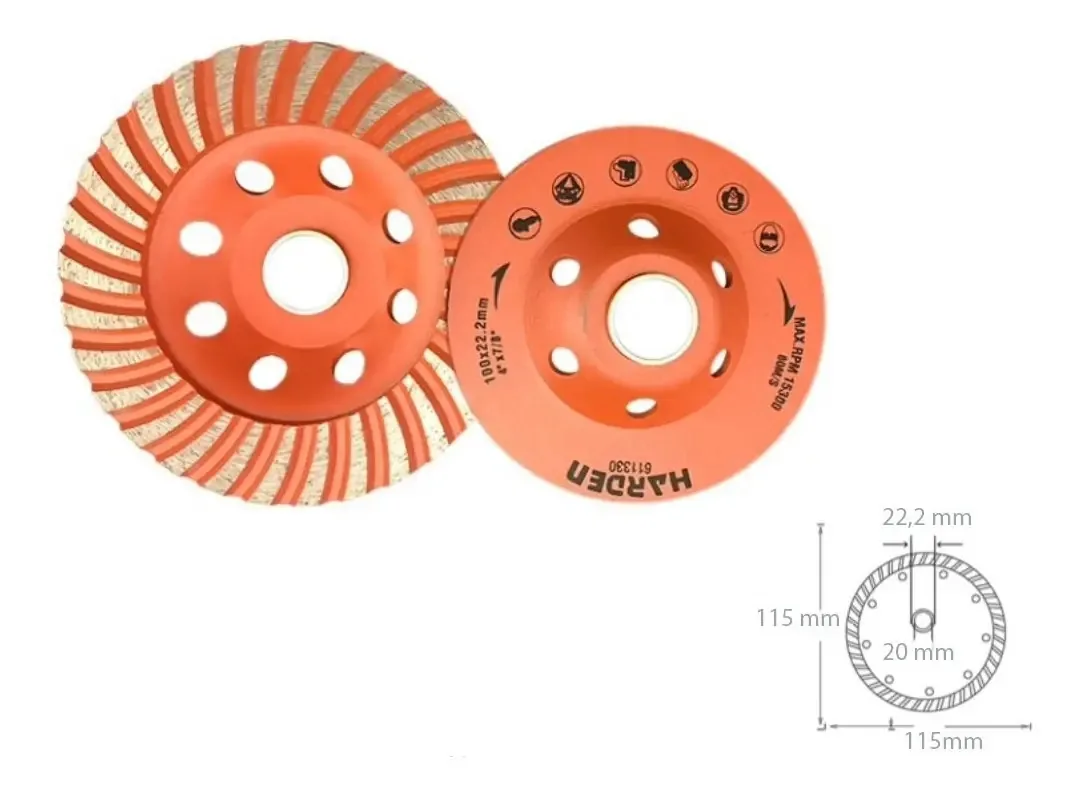 Disco de polimento de diamante Harden 4 1/2 Dry 115 mm