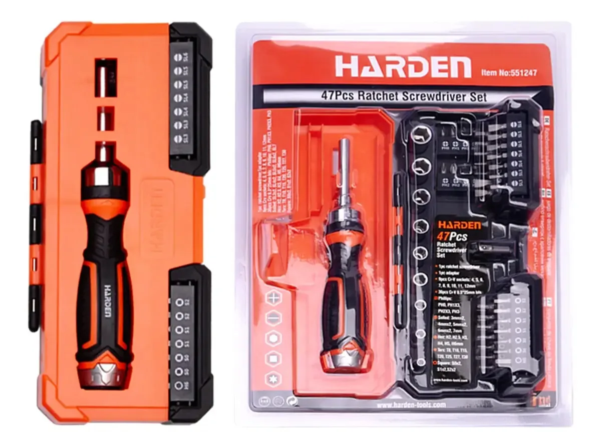 Conjunto de chaves de fenda Crique - Pontas e tubos - X47 Pz Harden 551247