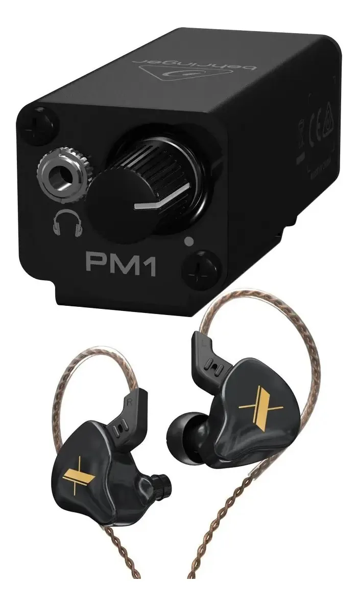Combinação de monitor pessoal Behringer P1m + Fones de ouvido Kz Edx
