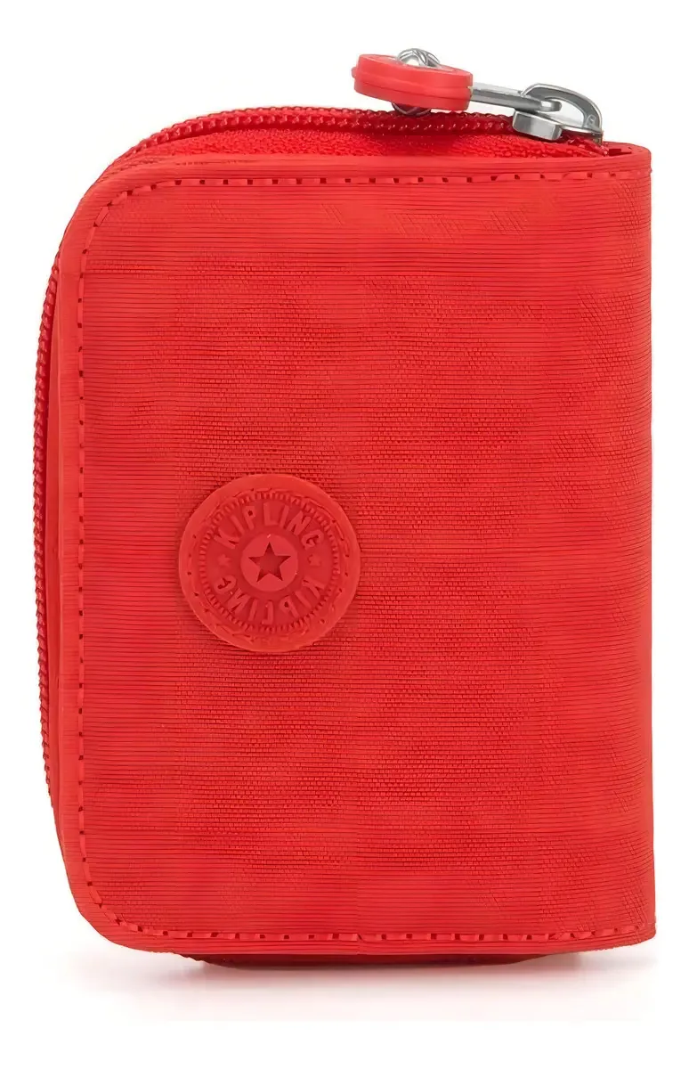 Carteira Kipling Tops radiant red c de náilon - 7.5cm x 10cm x 2.5cm