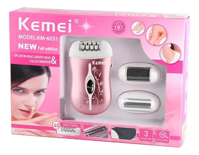 Depiladora Kemei 3 em 1