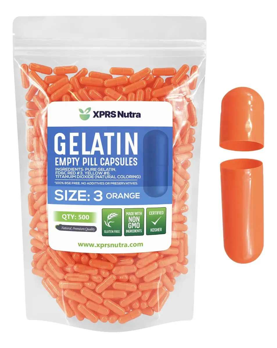 Cápsulas Vazias Xprs Nutra Tamanho 3 500 Unidades De Gelatin