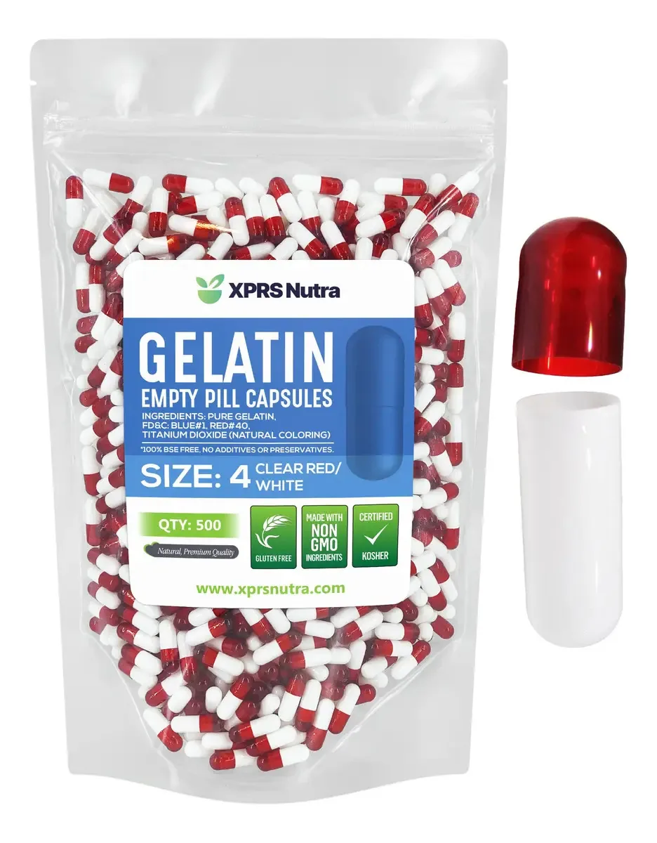 Cápsulas De Gelatina Vazias Xprs Nutra Tamanho 4 - 500 Unida