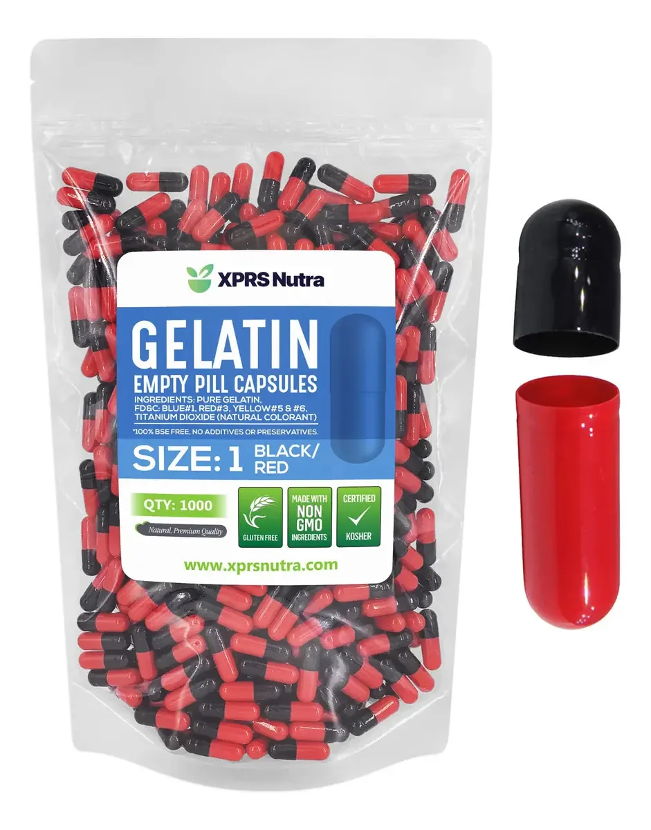 Cápsulas Vazias Xprs Nutra Xprs Nutra Tamanho 1 Black Red