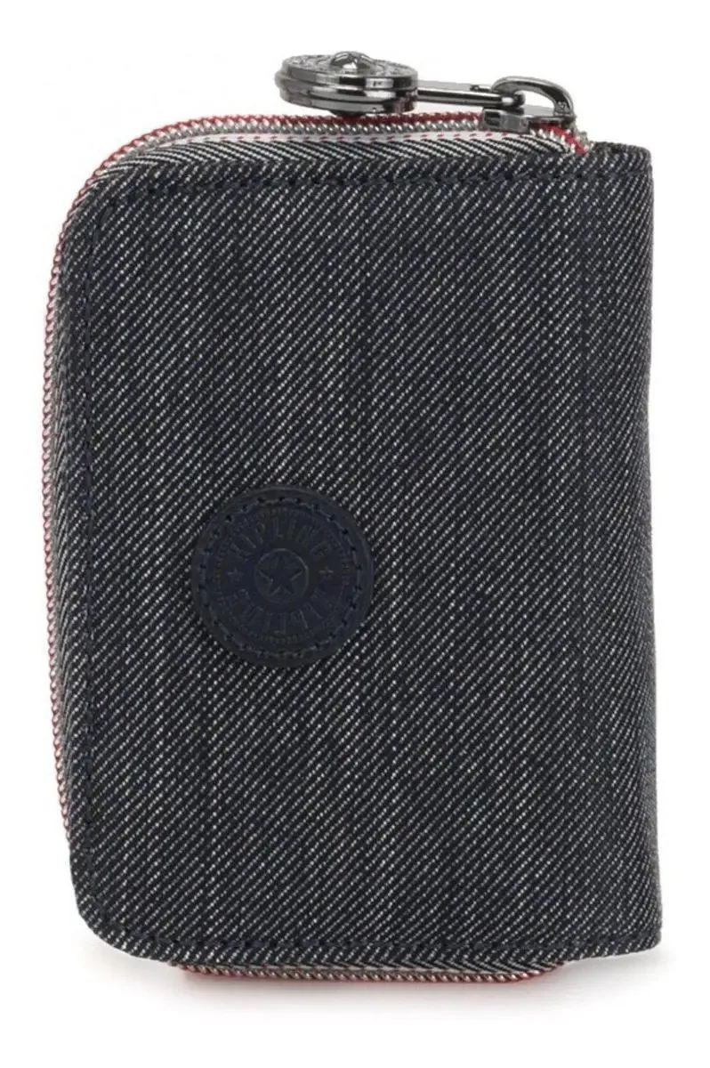 Carteira Kipling Tops active denim de náilon - 7.5cm x 10cm x 2.5cm