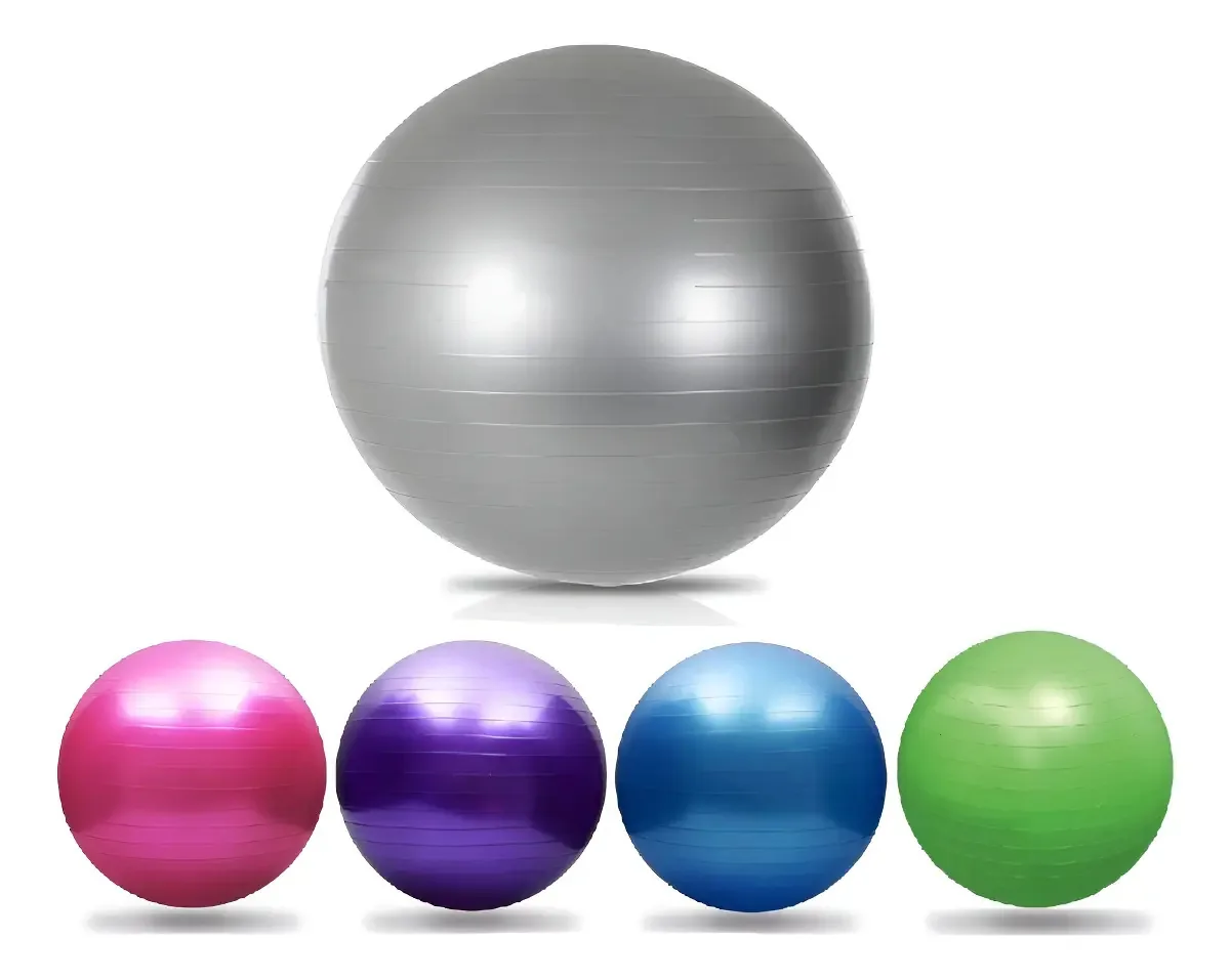Bola Suíça 55cm Aikau Gymnastic Ball Cinza Pilates e Yoga