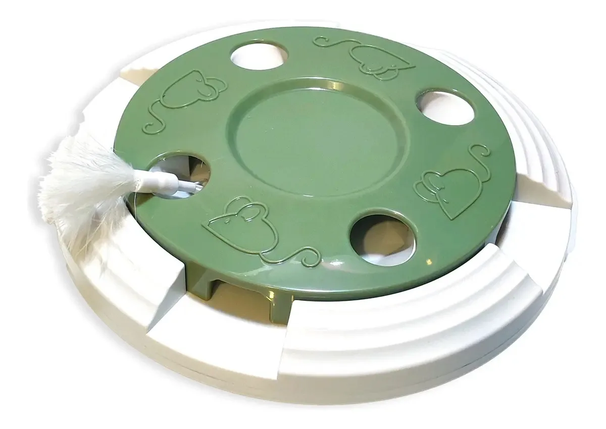 Brinquedo elétrico interativo giratório automático para gatos