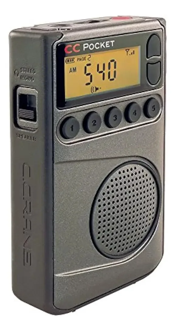 Faça. Rádio Crane Cc Pocket Am Fm e Noaa Time com relógio e