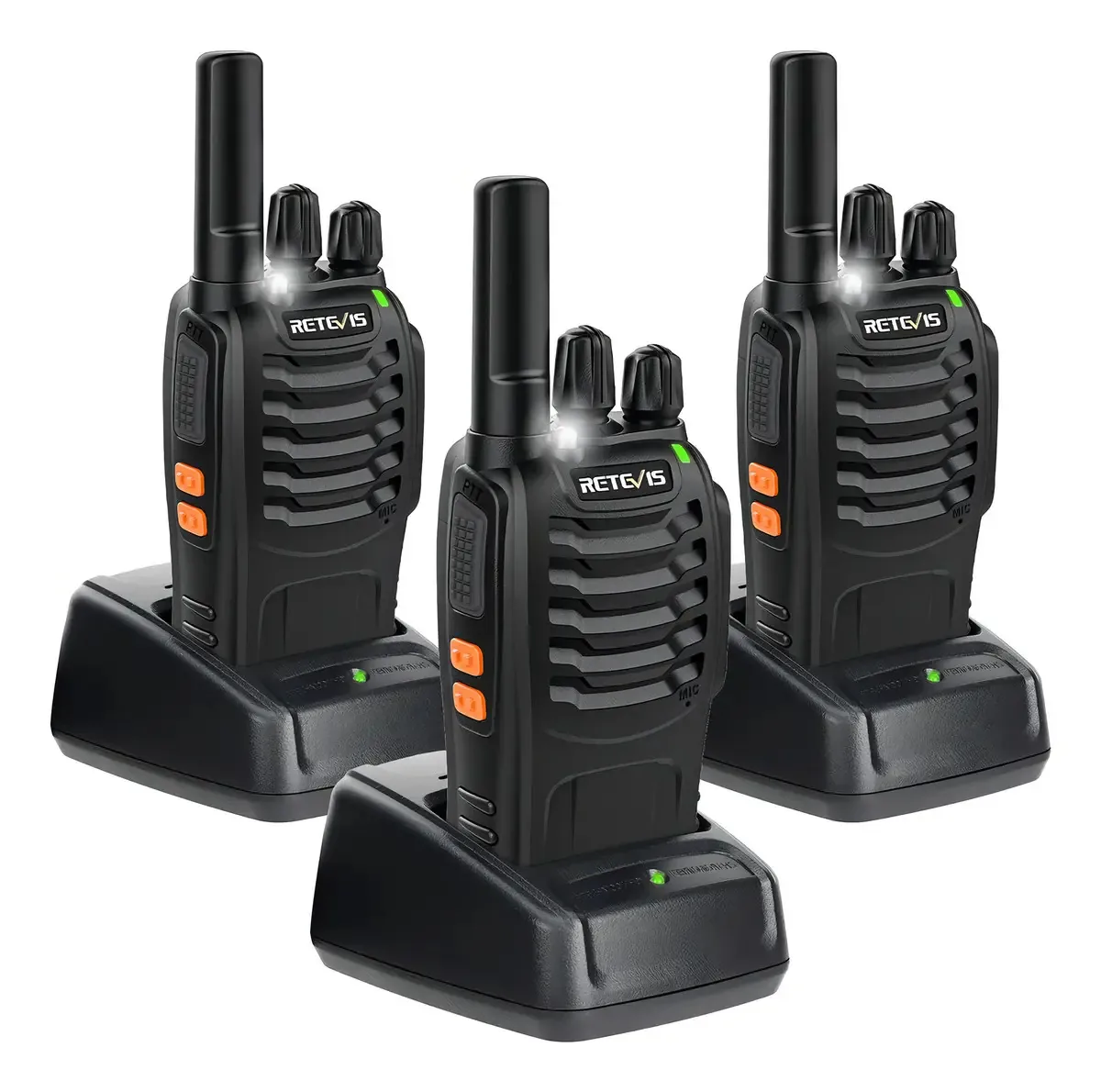 Walkie Talkies Recarregáveis de Longo Alcance, 3 pacotes