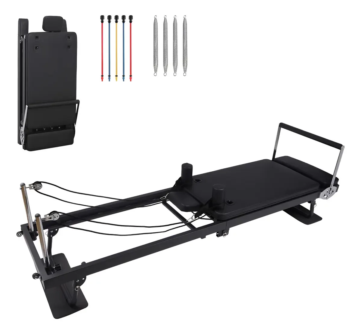 Pilates Reformer, Folding Reformer Pilates de 91 polegadas, Eq. Cor: Preto