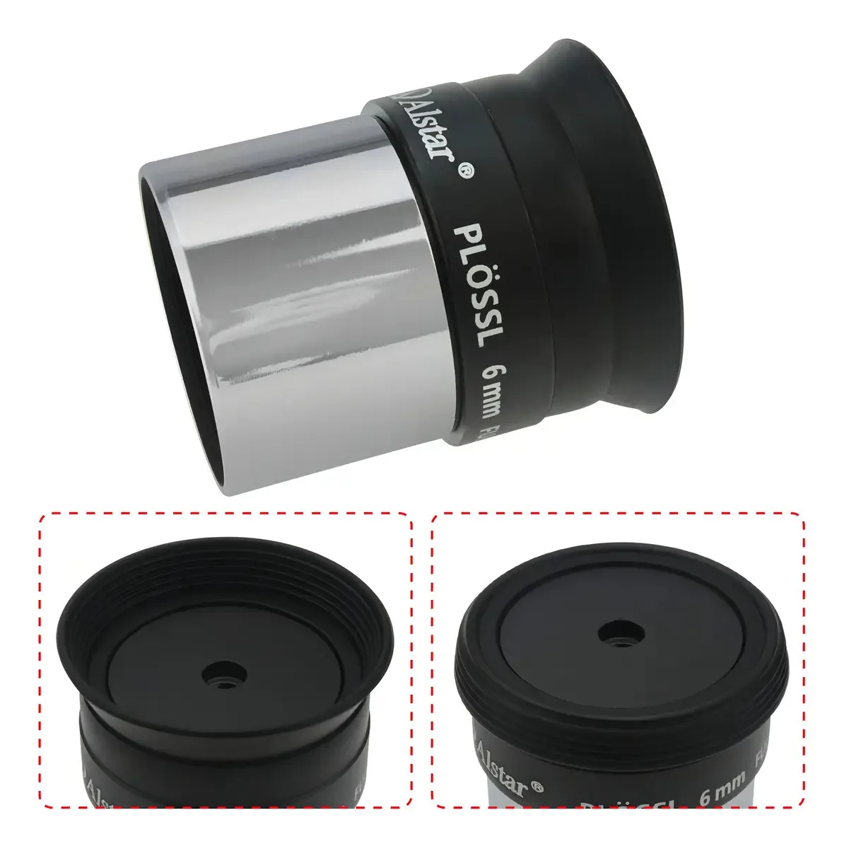 Telescópio ocular Plos Alstar 1,25 6 mm Plossl de 4 elementos