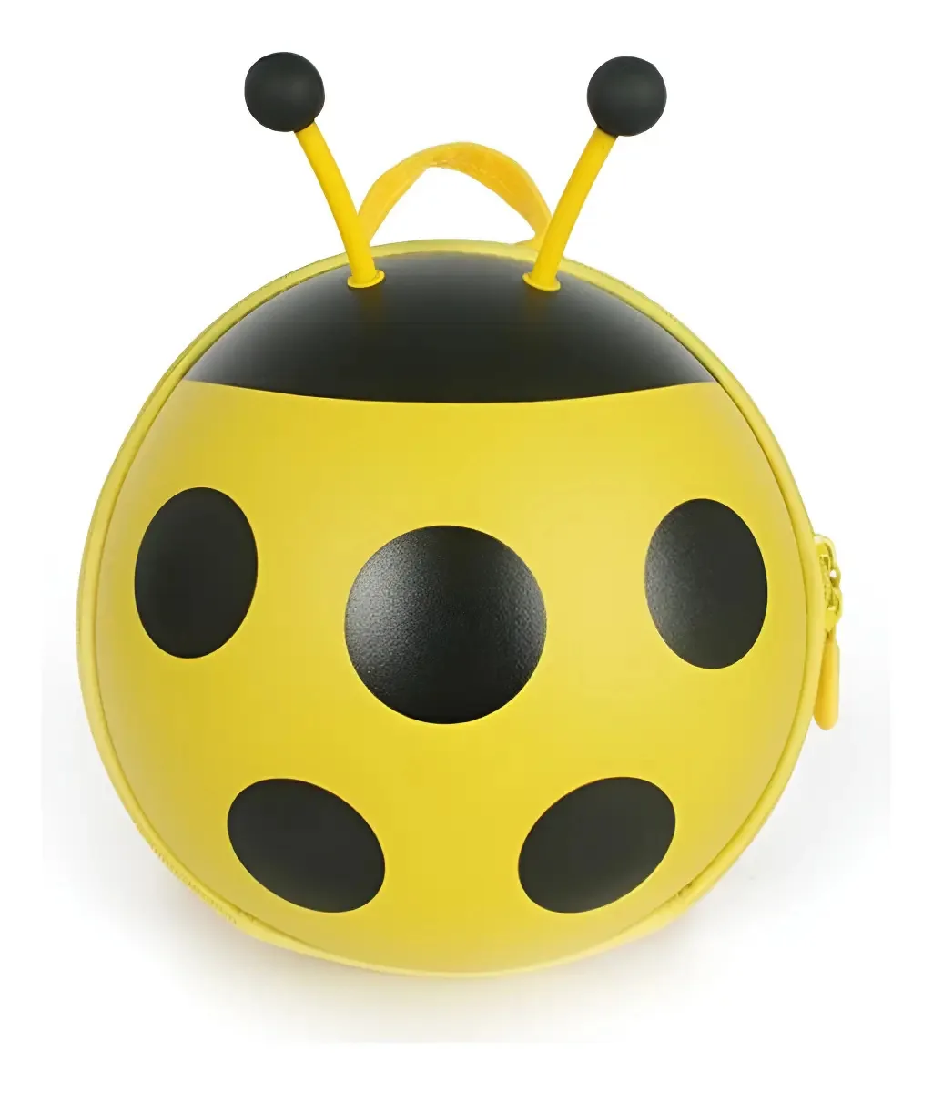 Mochila Infantil Joaninha Supercute Amarelo Para Crianças SF045