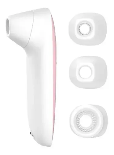 Vibrador de sucção recarregável USB branco