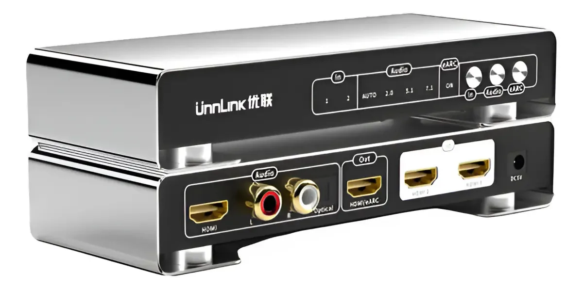 Switch De Áudio 7.1 Hdmi 4k 60hz Com Extrator De Áudio Earc