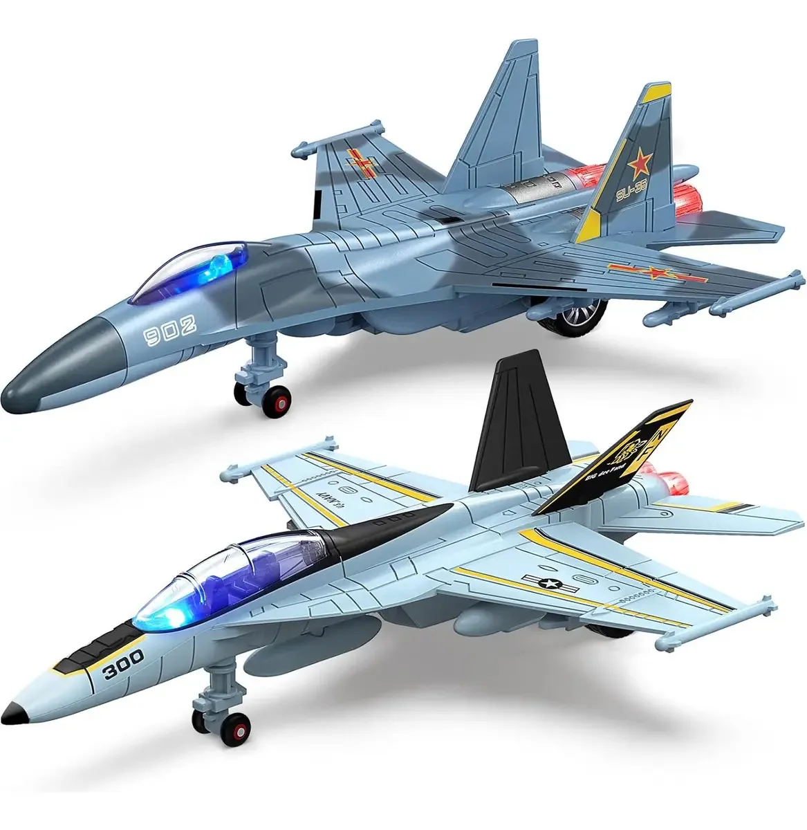 Avião de brinquedo Geyiie para crianças, avião de metal